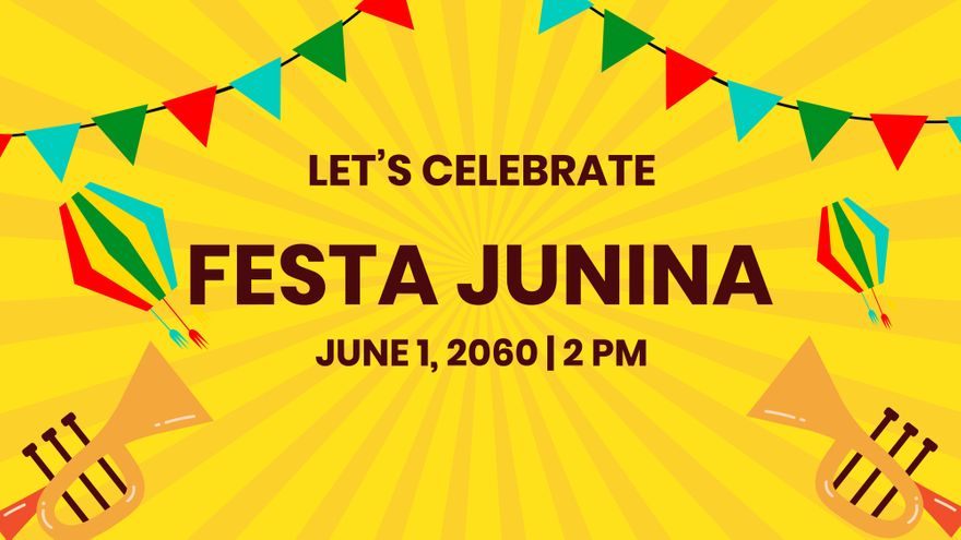 Free Festa Junina Invitation Background