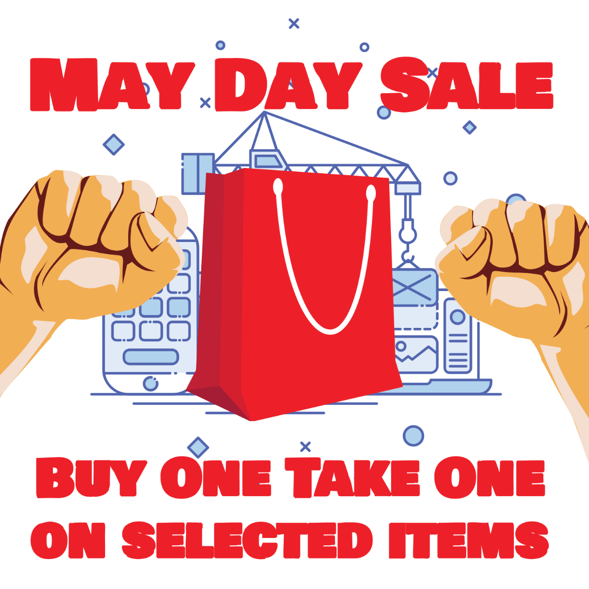 May Day Sale Vector