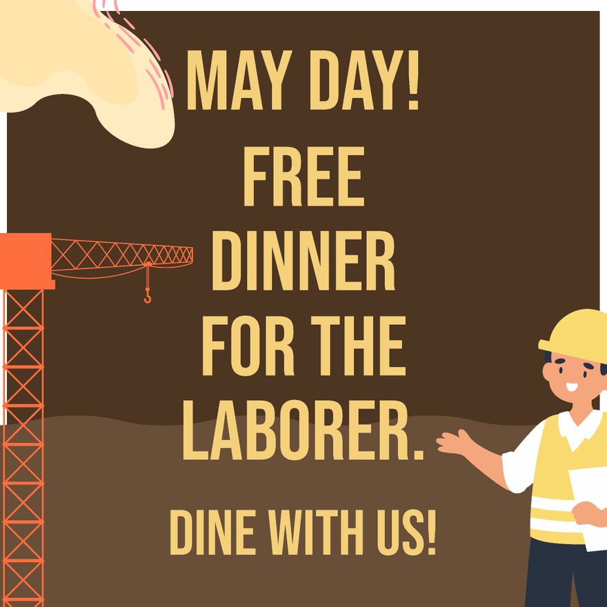 Free May Day Promotion Vector