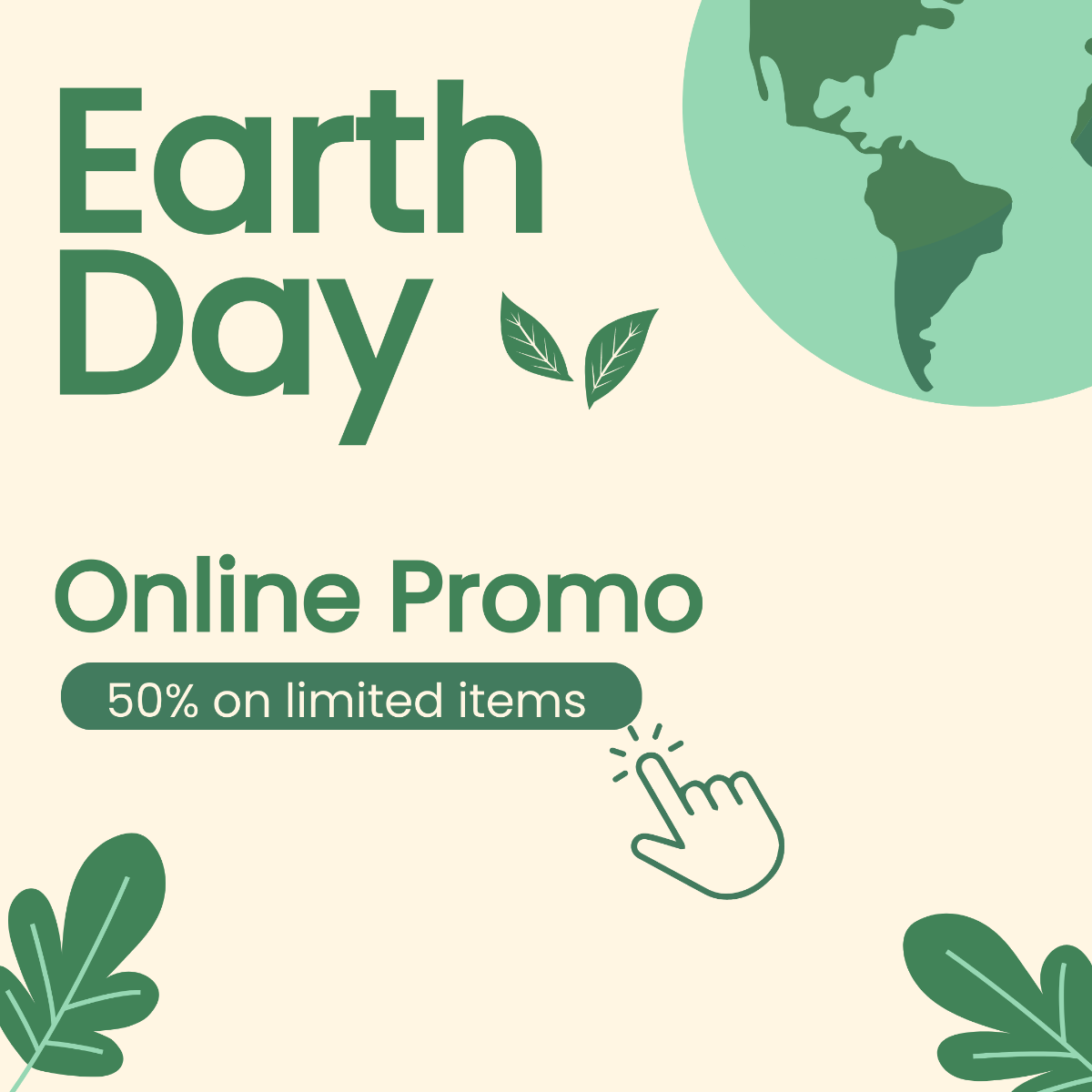 Free Earth Day Instagram Ads Template