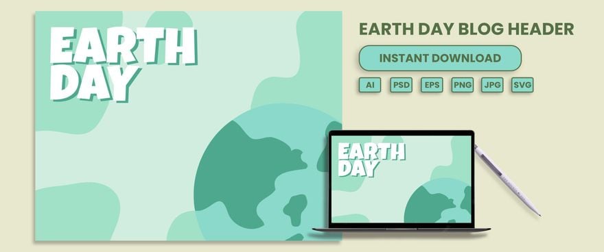 Free Earth Day Blog Header in Illustrator, PSD, EPS, SVG, JPG, PNG
