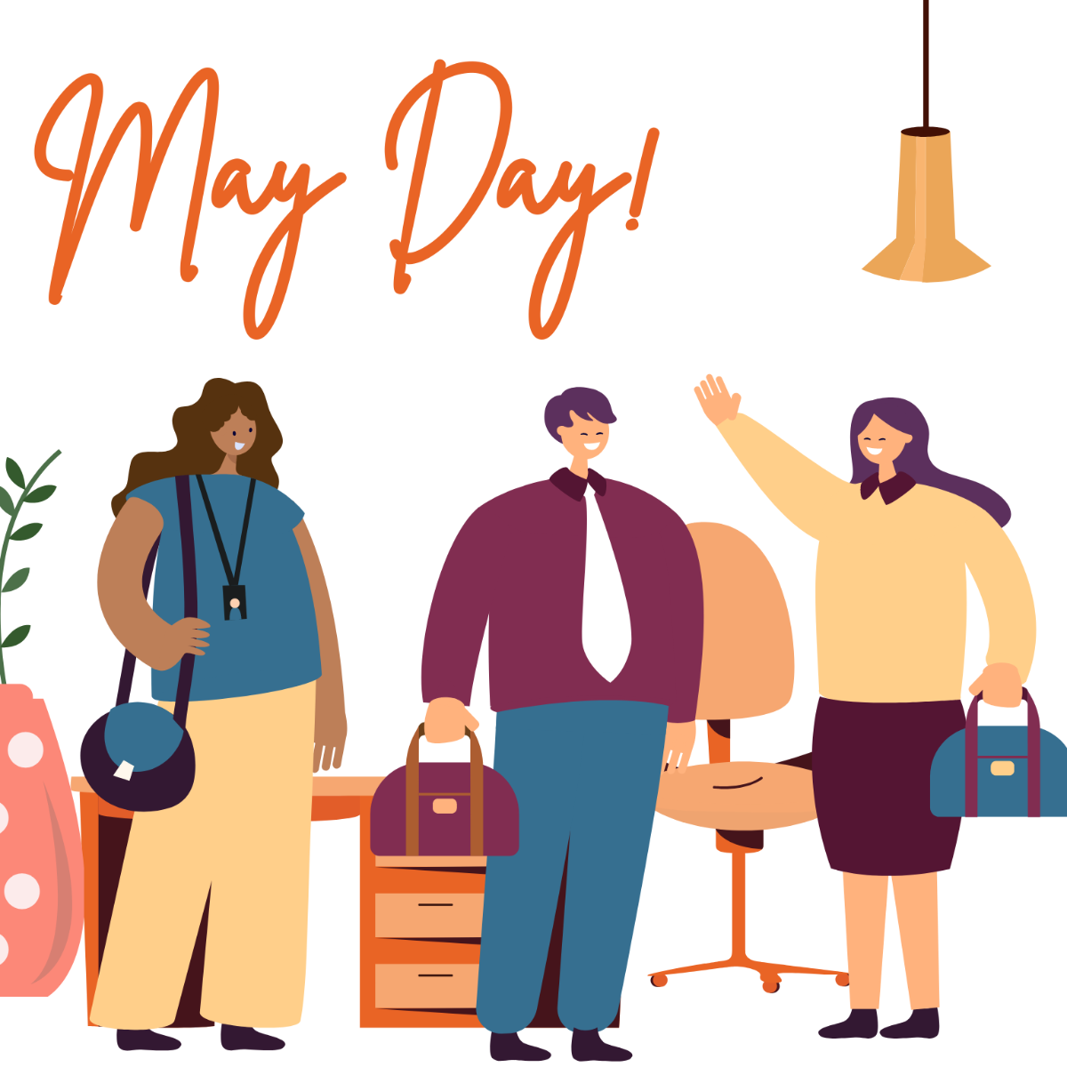 Free May Day Illustrator Template