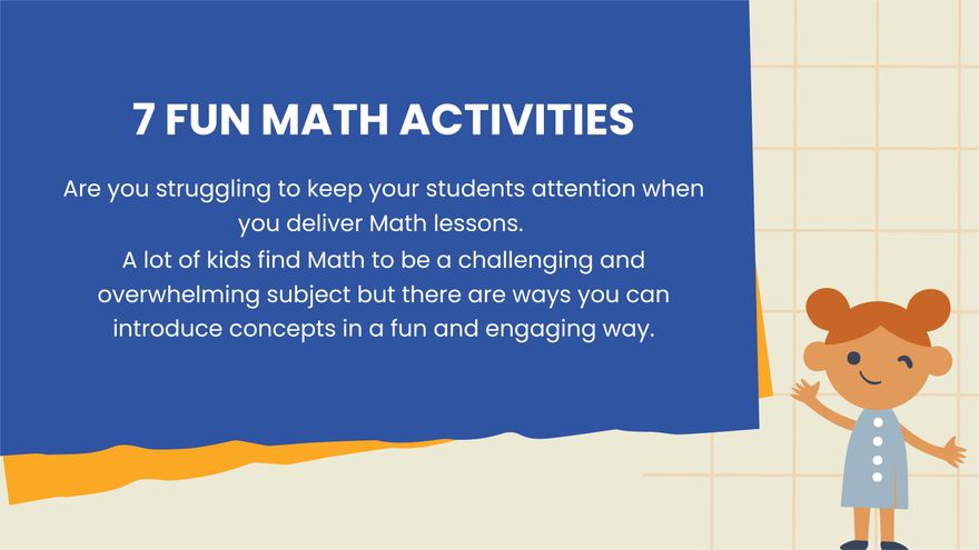 Free Fun Math Presentation Template to Edit Online