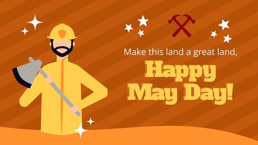 Free May Day Greeting Card Background in PDF, Illustrator, PSD, EPS, SVG, JPG, PNG