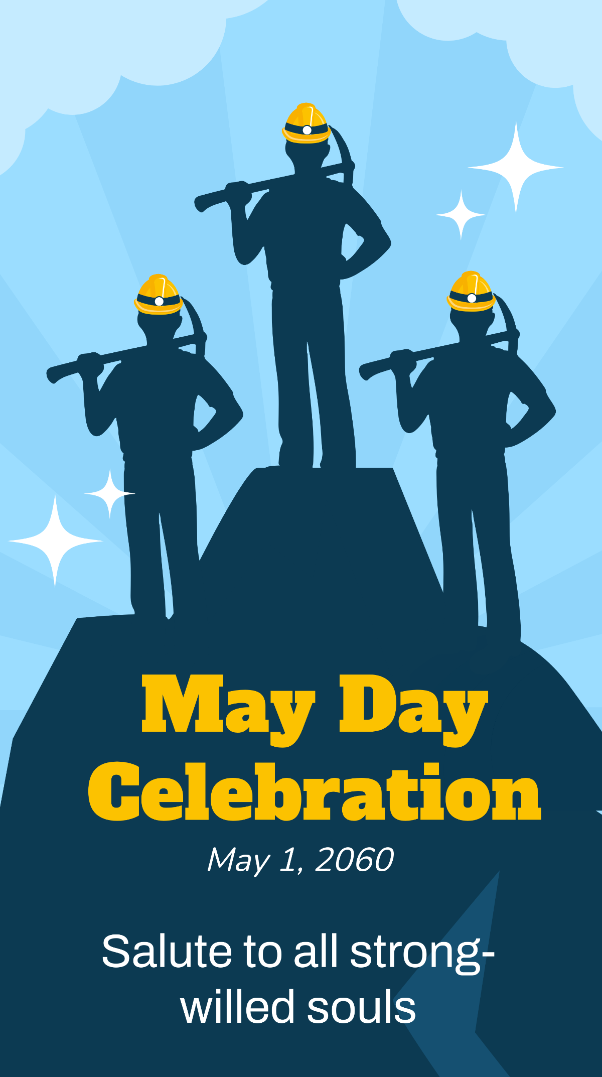 May Day Flyer Background Template