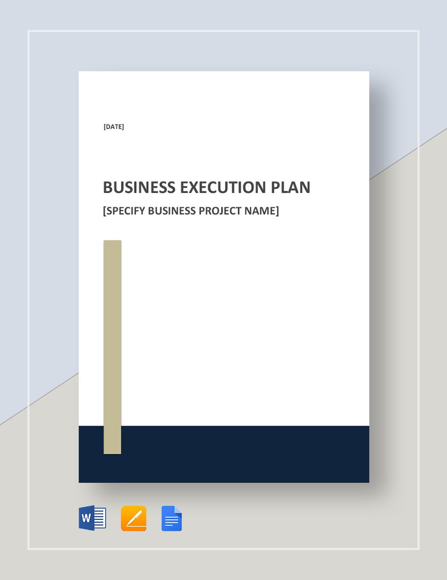 Business Execution Plan Template