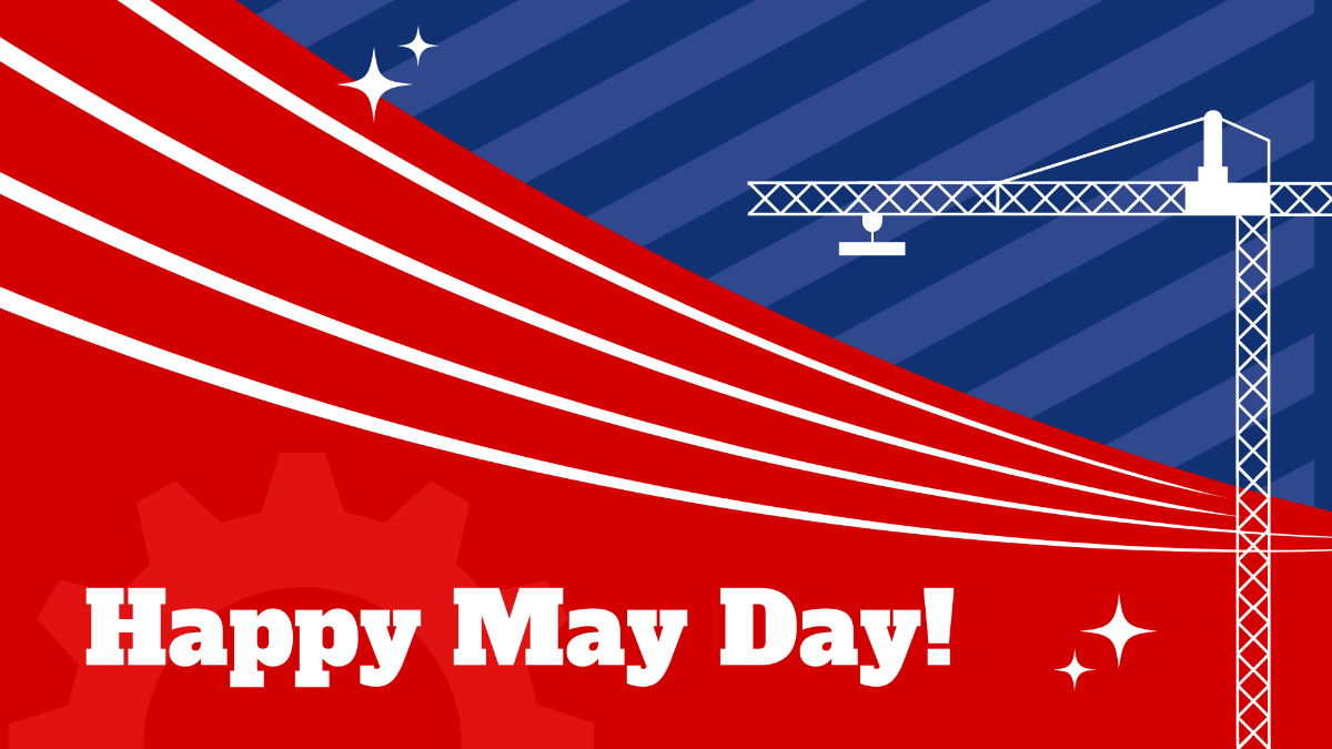 May Day Abstract Background Template