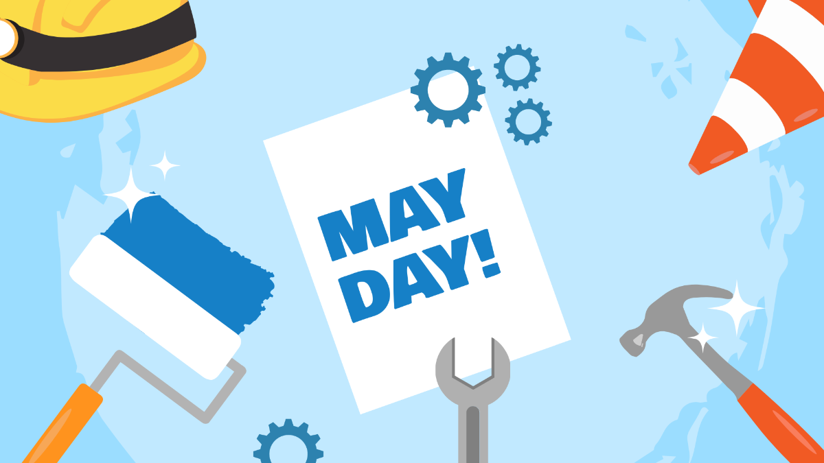 May Day Aesthetic Background Template
