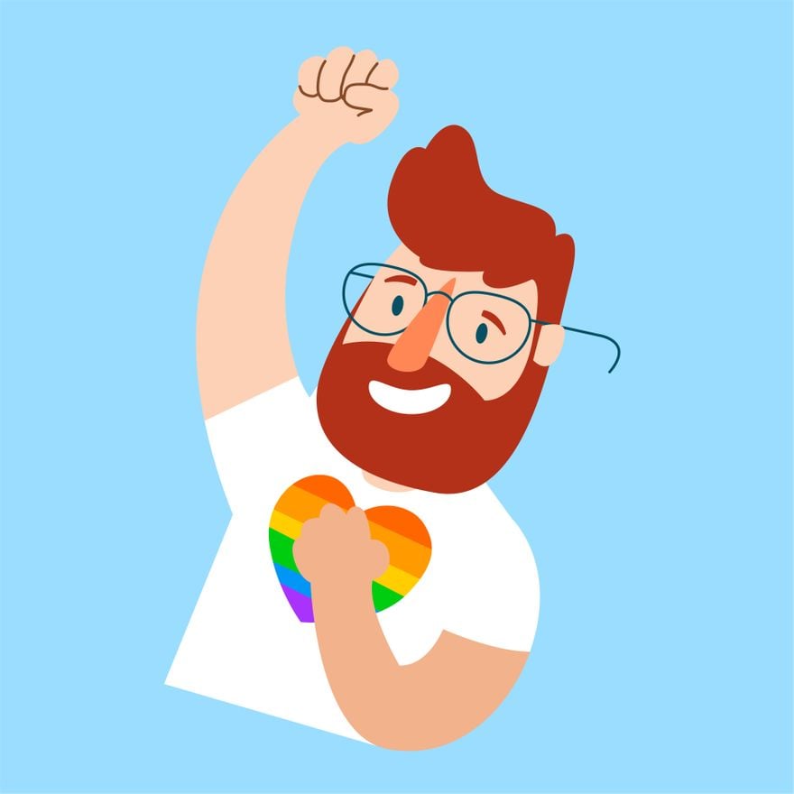 Free Pride Month Cartoon Clipart in Illustrator, PSD, EPS, SVG, JPG, PNG