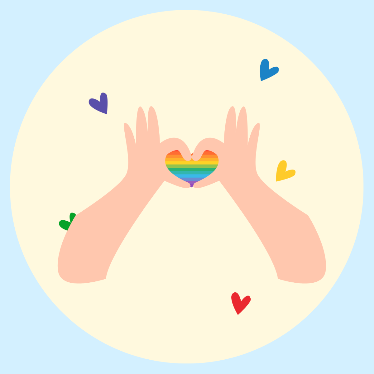 Pride Month Logo Clipart Template