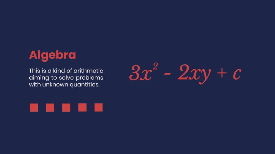 Free Professional Math Presentation Template to Edit Online