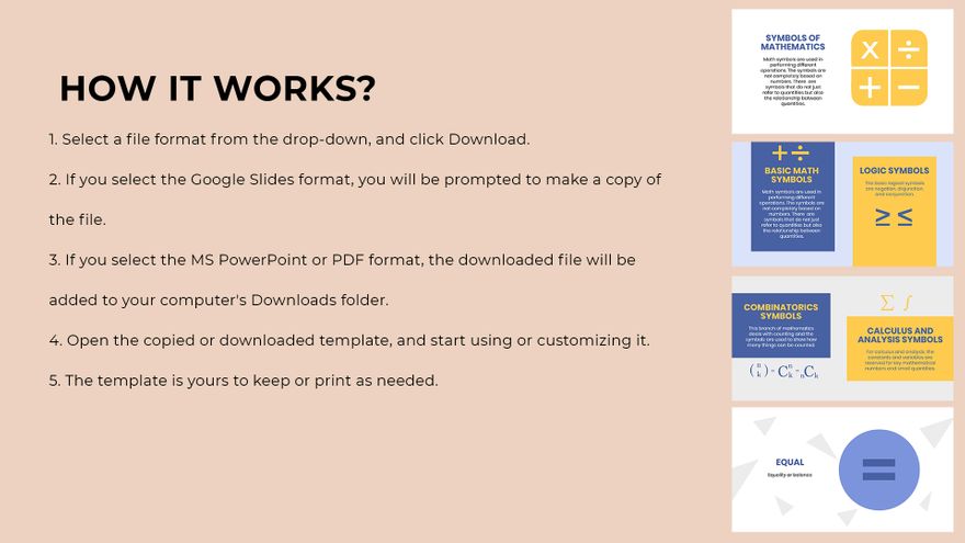 Free Background Math Presentation Template to Edit Online