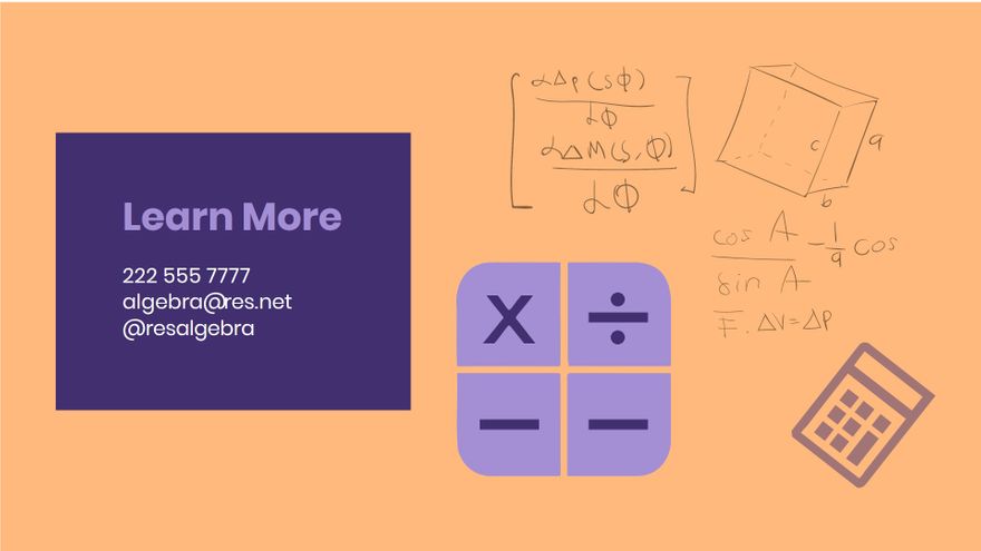Free Design Math Presentation Template to Edit Online