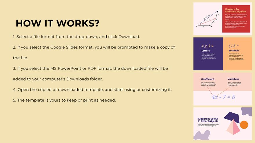 Free Design Math Presentation Template to Edit Online