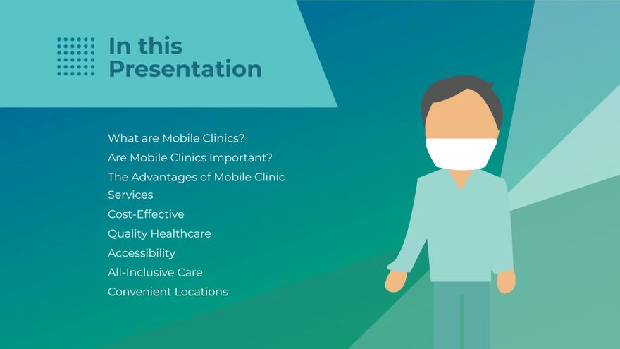 Free Mobile Clinic Services Presentation Template to Edit Online