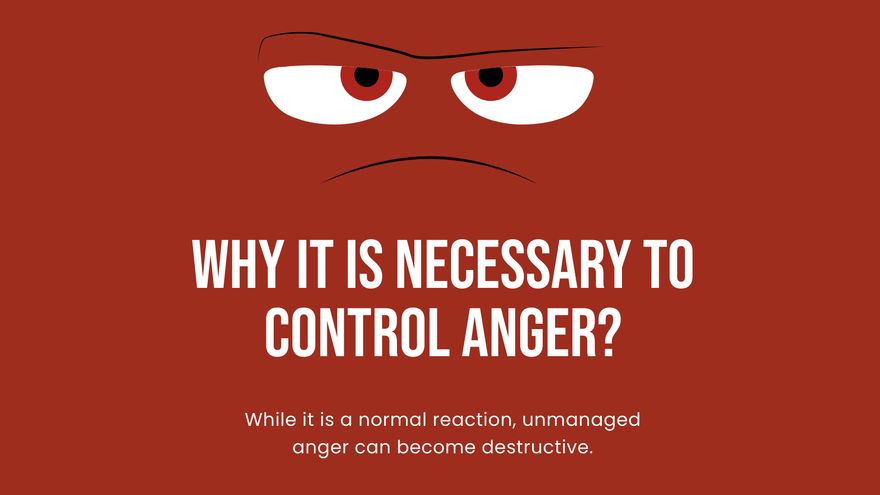 Free Anger Therapy Center Presentation Template to Edit Online