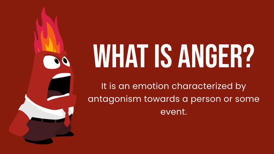 Free Anger Therapy Center Presentation Template to Edit Online