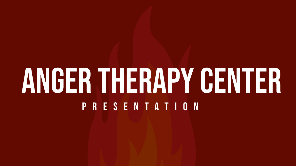 Anger Therapy Center Presentation Template