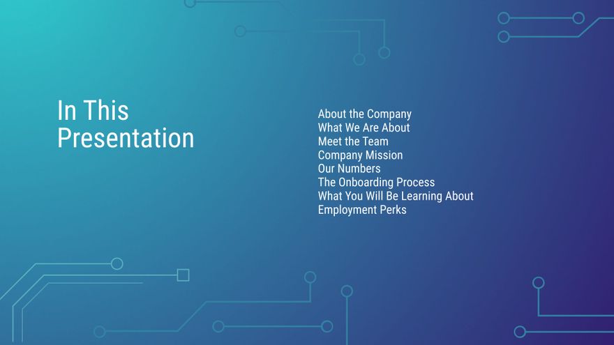 Free Tech Company Onboarding Presentation Template to Edit Online