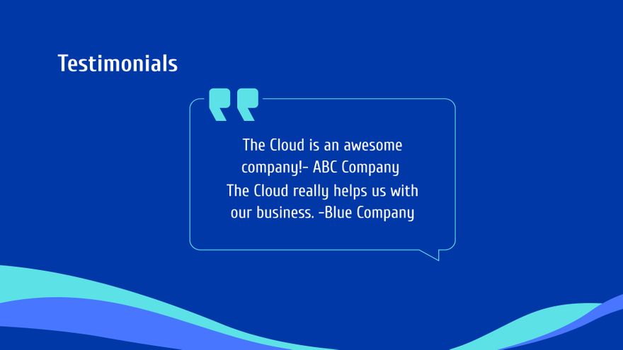 Free Cloud Computing Consulting Presentation Template to Edit Online