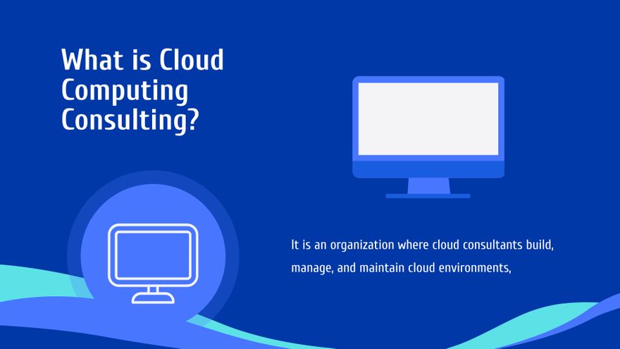Free Cloud Computing Consulting Presentation Template to Edit Online