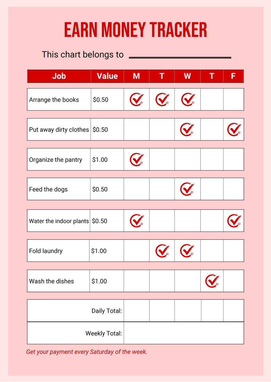 Earn Money Chart in PDF, Illustrator