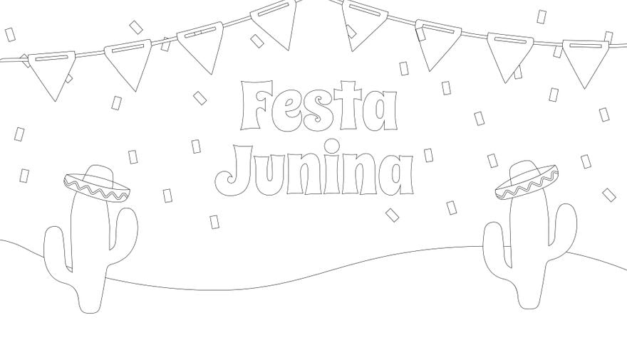 Free Festa Junina Drawing Background in PDF, Illustrator, PSD, EPS, SVG, JPG, PNG
