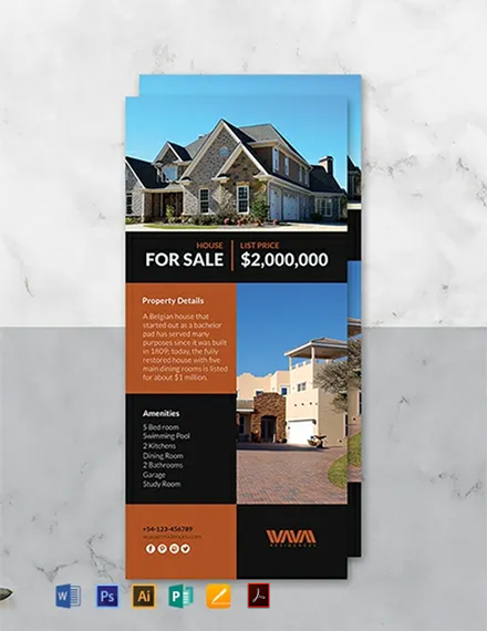 Free Real Estate Rack Card Template