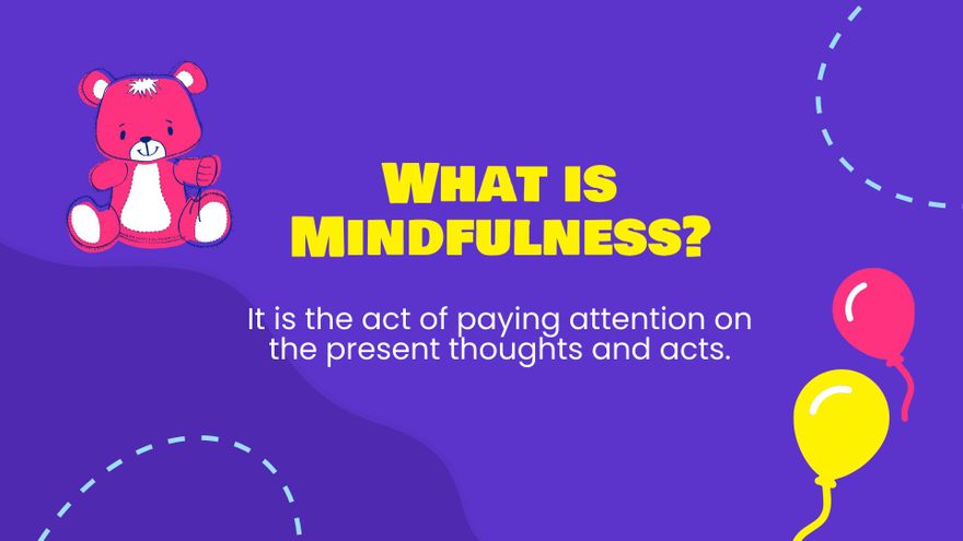 Free Mindfulness For Children Presentation Template to Edit Online