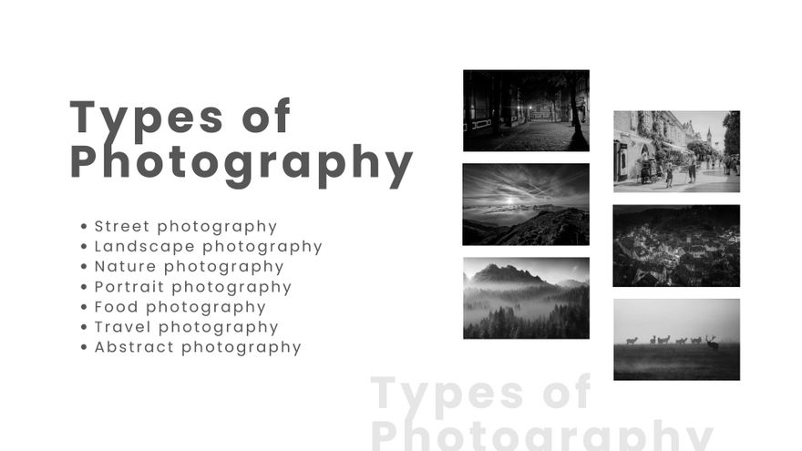 Free Photography Presentation Template to Edit Online