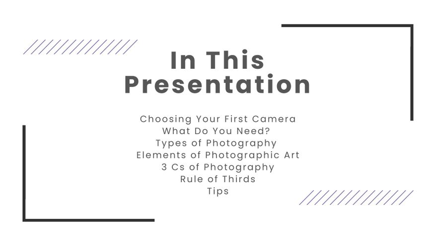 Free Photography Presentation Template to Edit Online