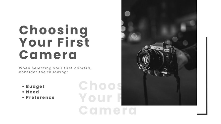 Free Photography Presentation Template to Edit Online