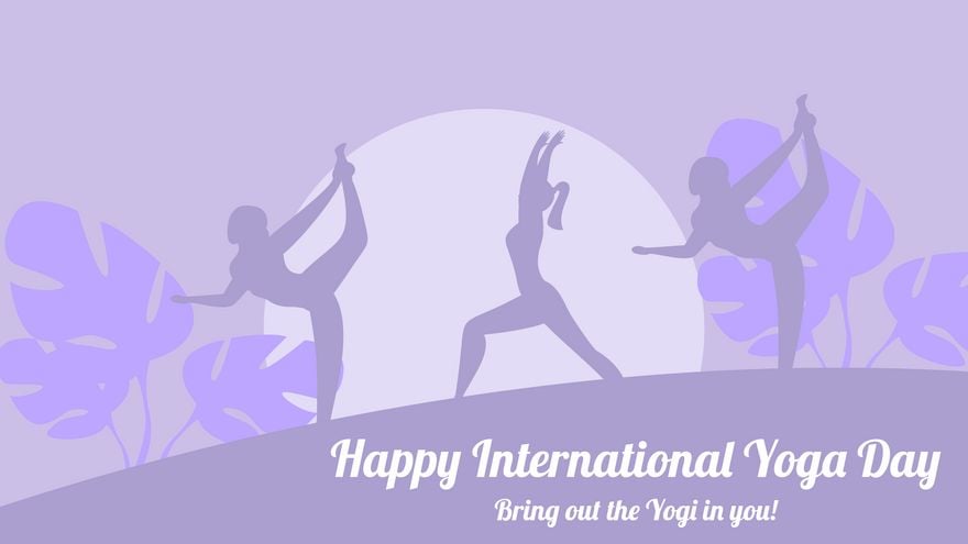 Free International Yoga Day Greeting Card Background