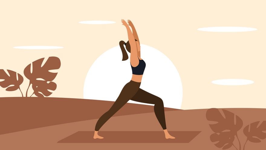 International yoga day banner or poster template design. Woman