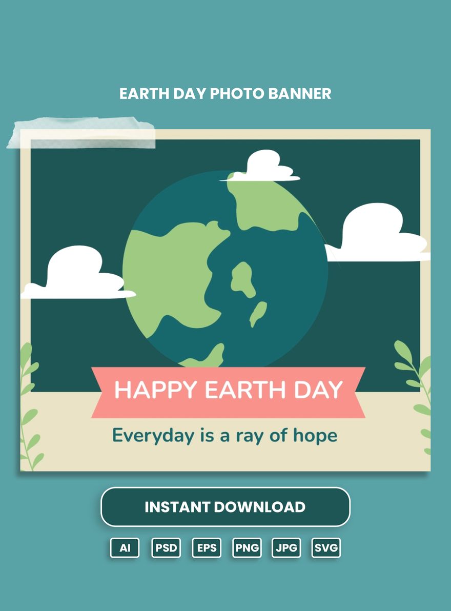 Free Earth Day Photo Banner in Illustrator, PSD, EPS, SVG, PNG, JPEG