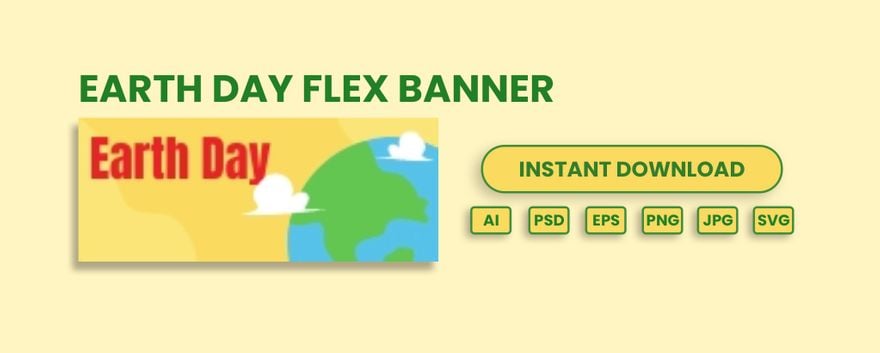 Free Earth Day Flex Banner in Illustrator, PSD, EPS, SVG, JPG, PNG