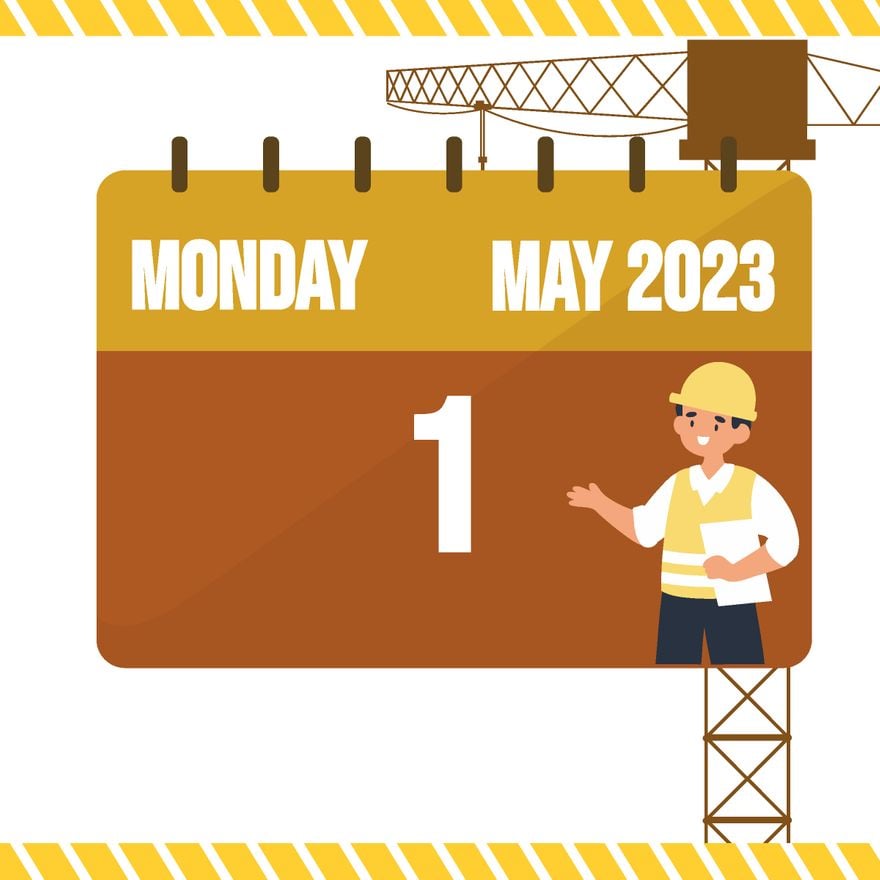 Free May Day Calendar Vector in Illustrator, PSD, EPS, SVG, JPG, PNG