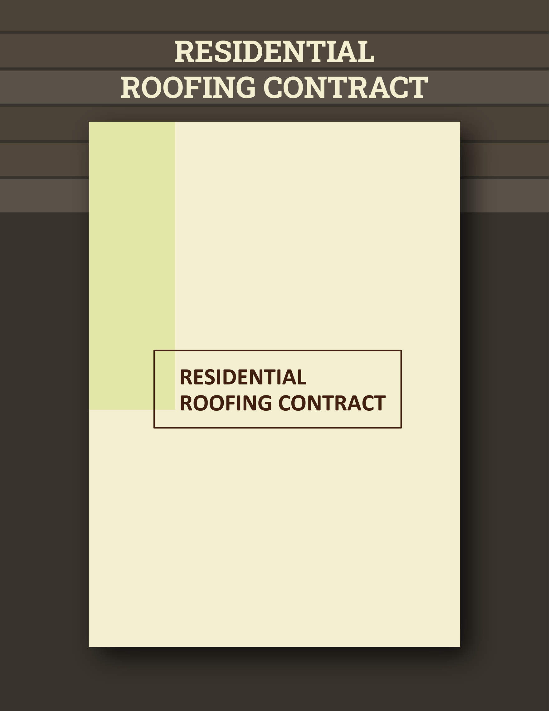 Residential Roofing Contract Template