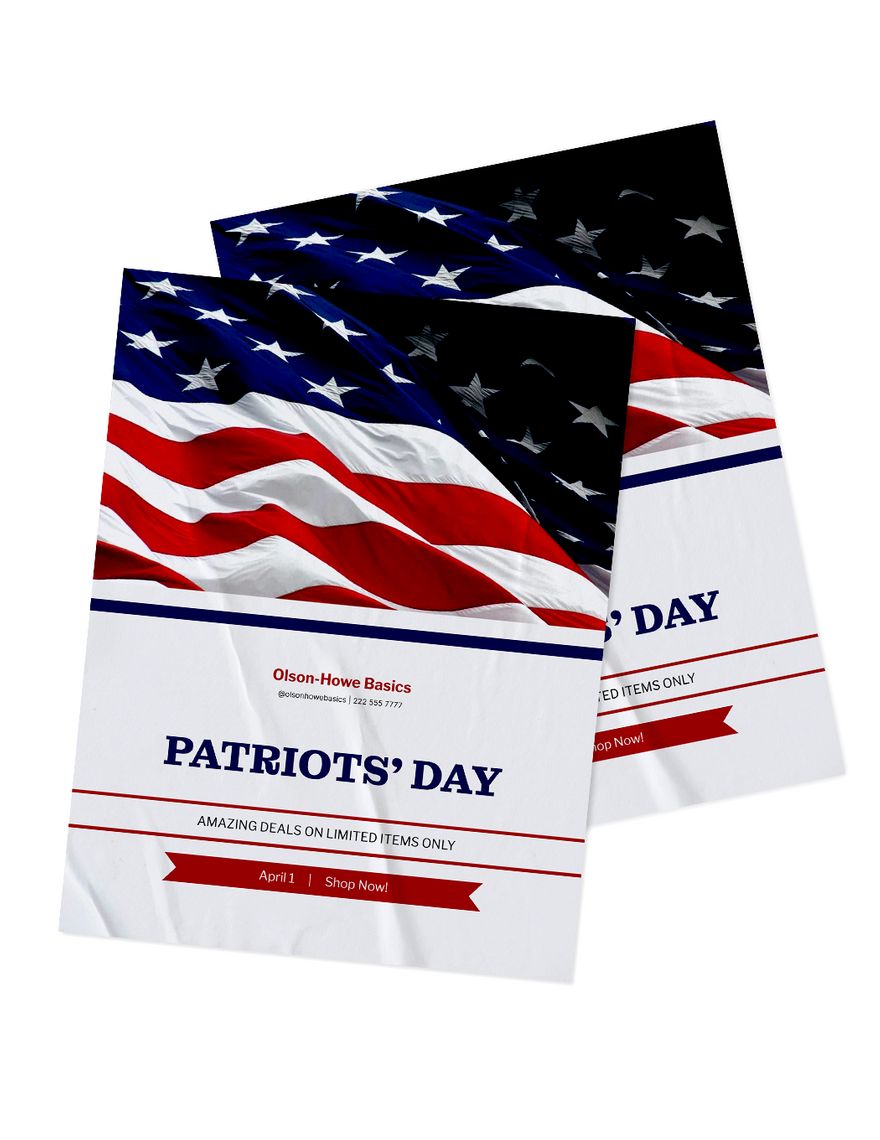 Sale Patriots' Day Flyer