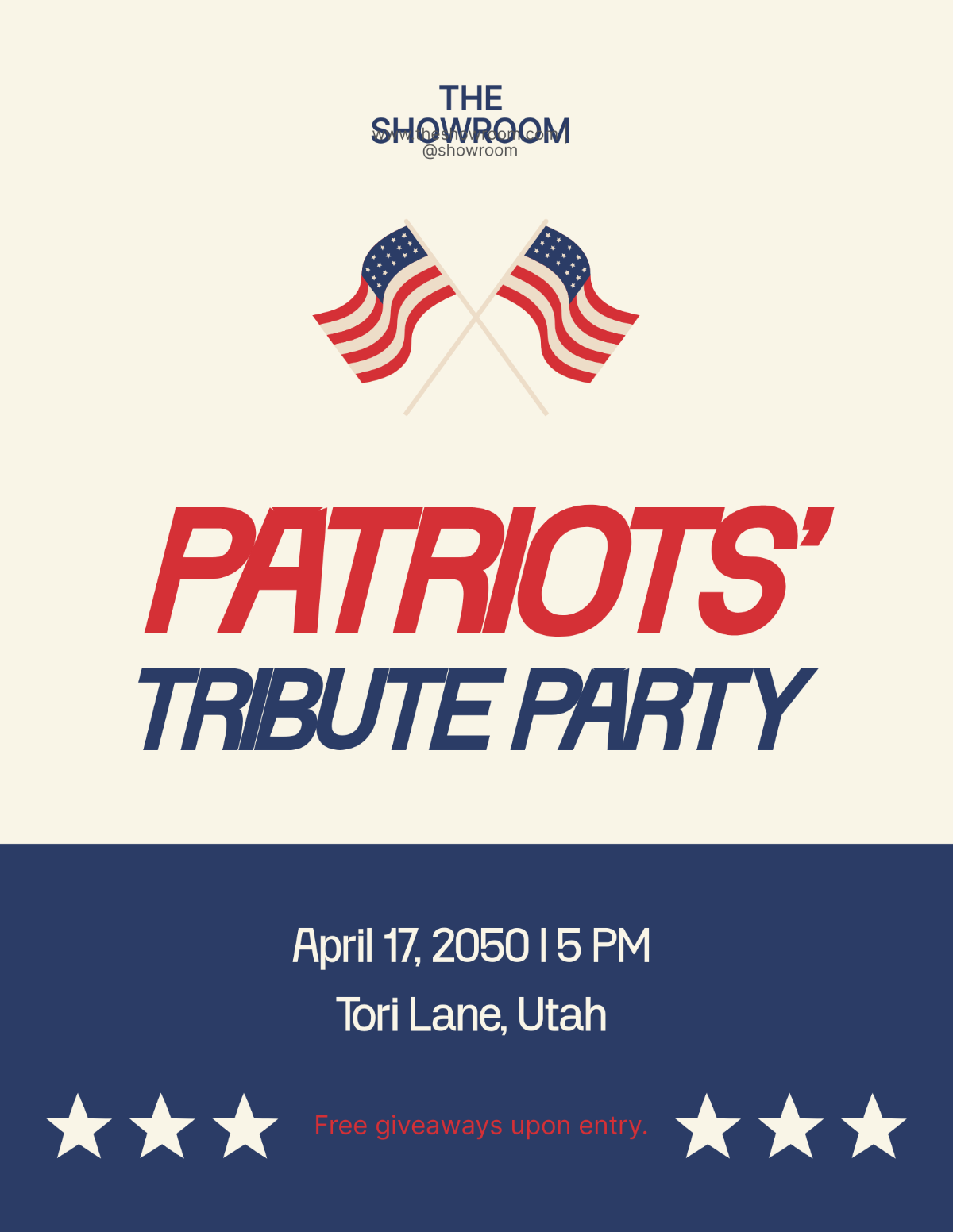 Party Patriots' Day Flyer Template