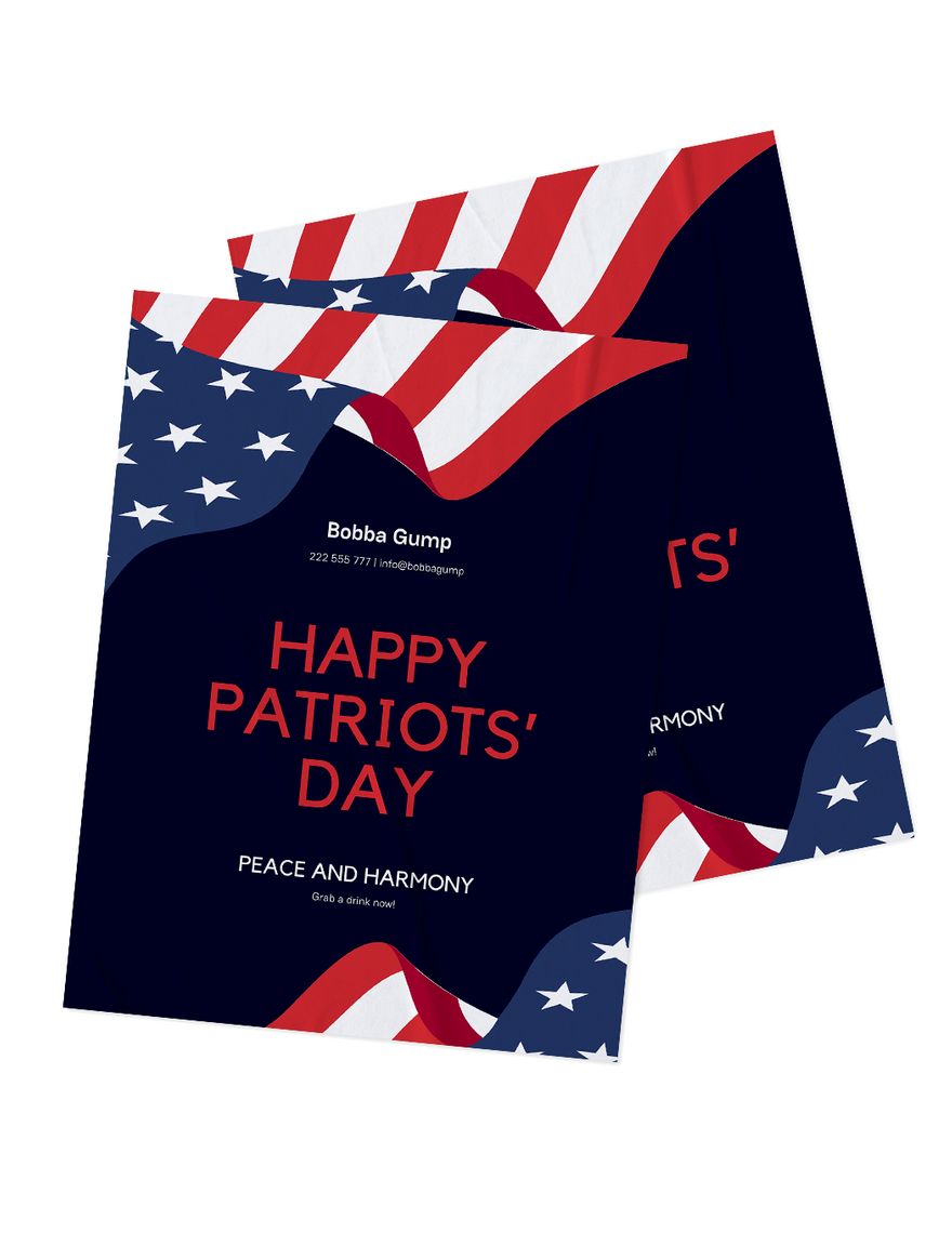 Happy Patriots' Day Flyer