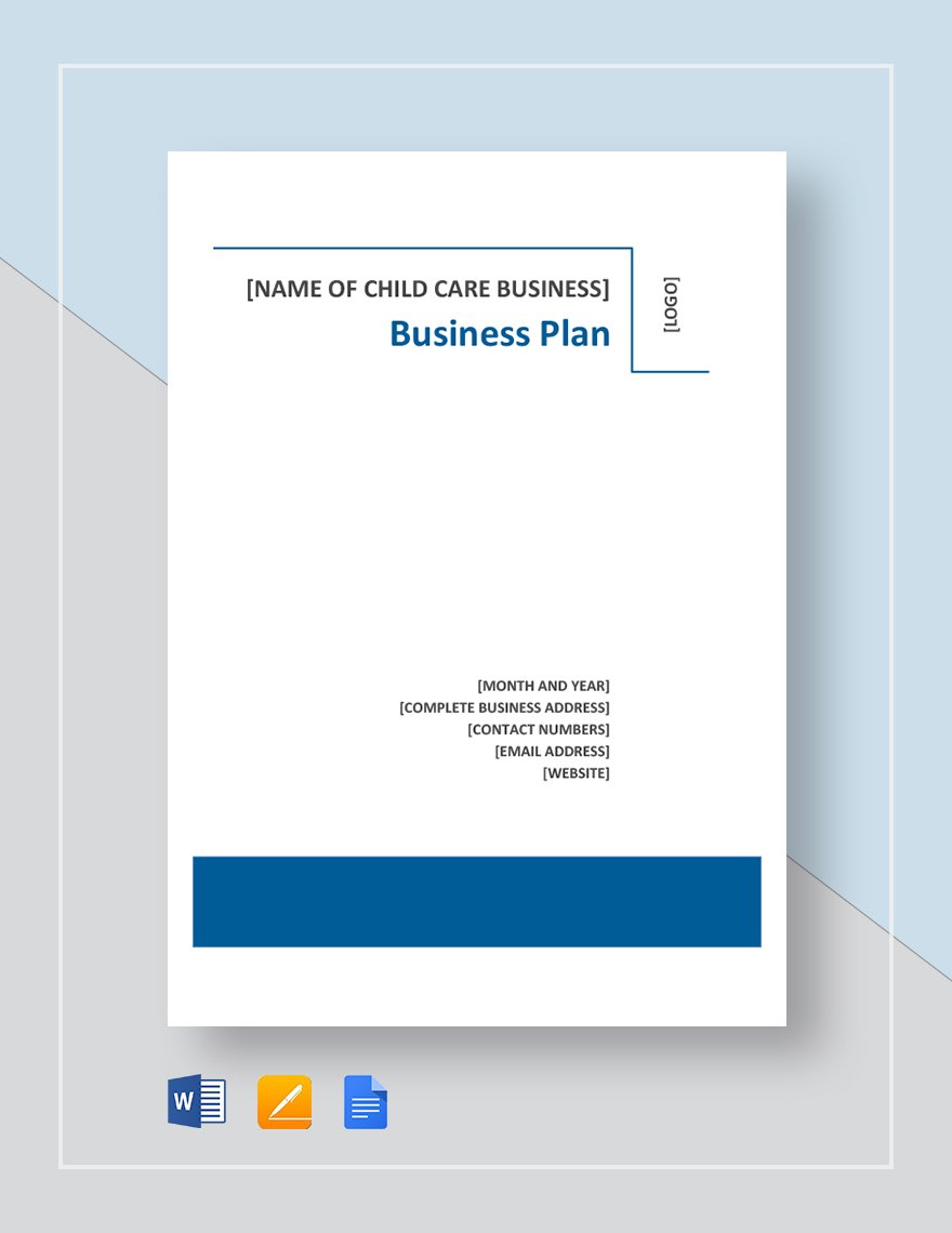Child Care Business Plan Template