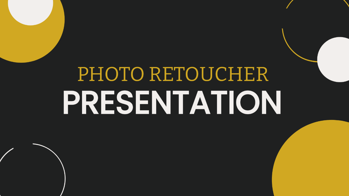 Photo Retoucher Portfolio Presentation Template