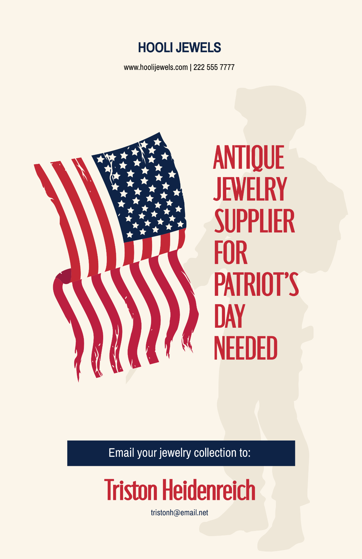 Happy Patriots' Day Poster Template