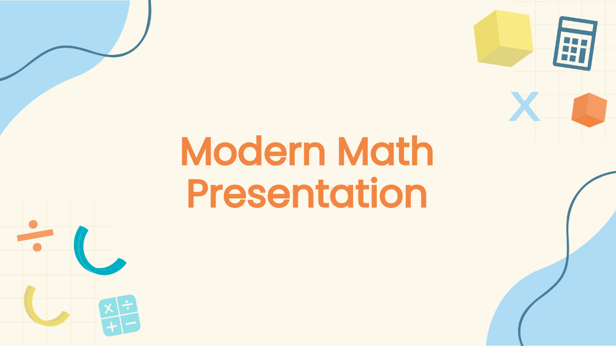 Modern Math Presentation Template