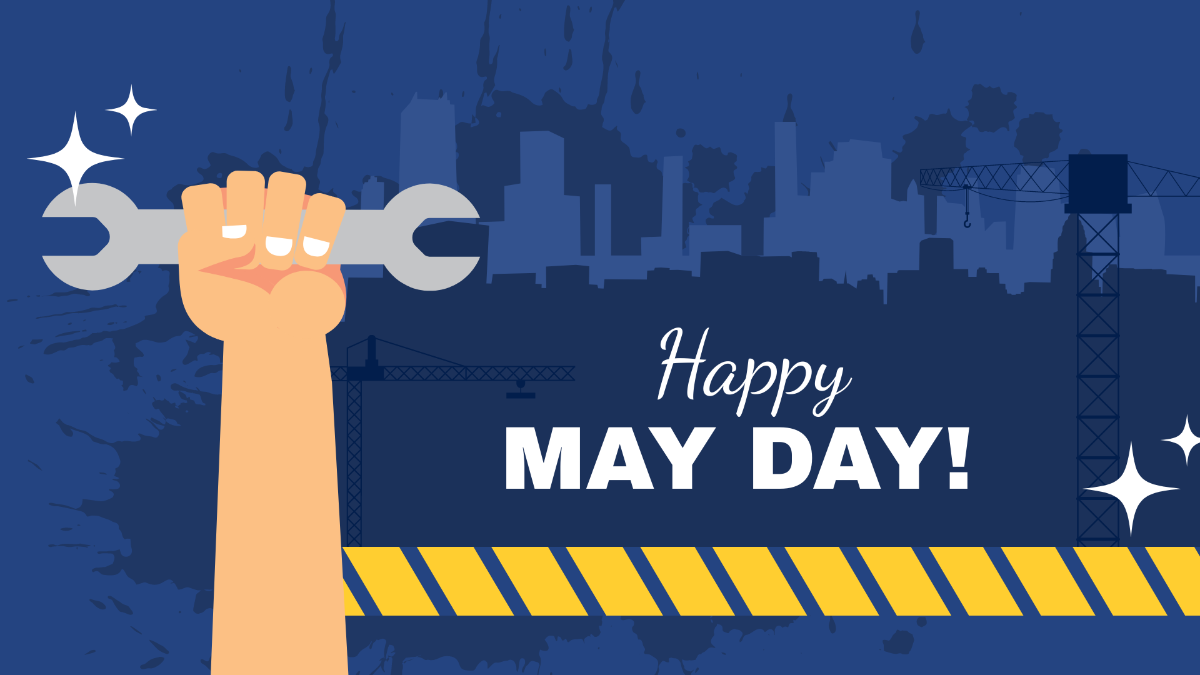 May Day Design Background Template