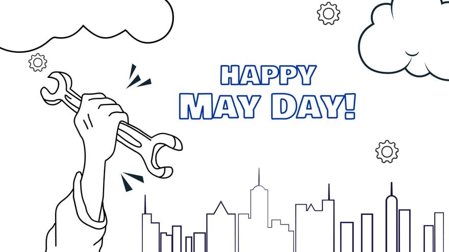 May Day Drawing Background
