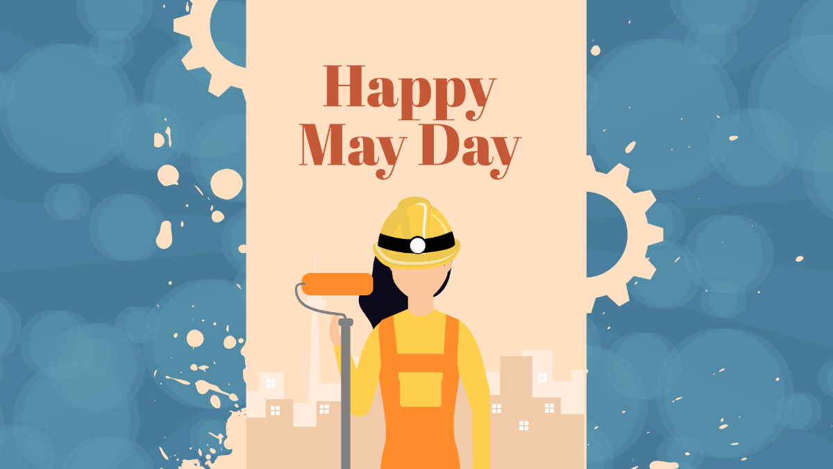 May Day Blur Background Template