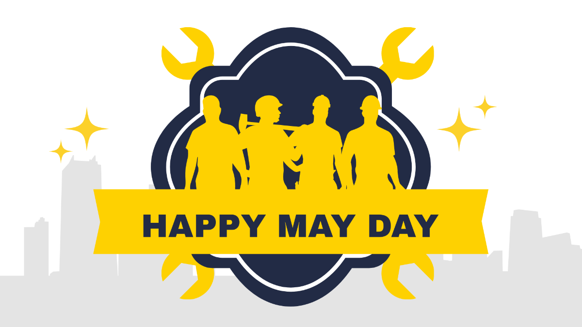 May Day Transparent Background Template
