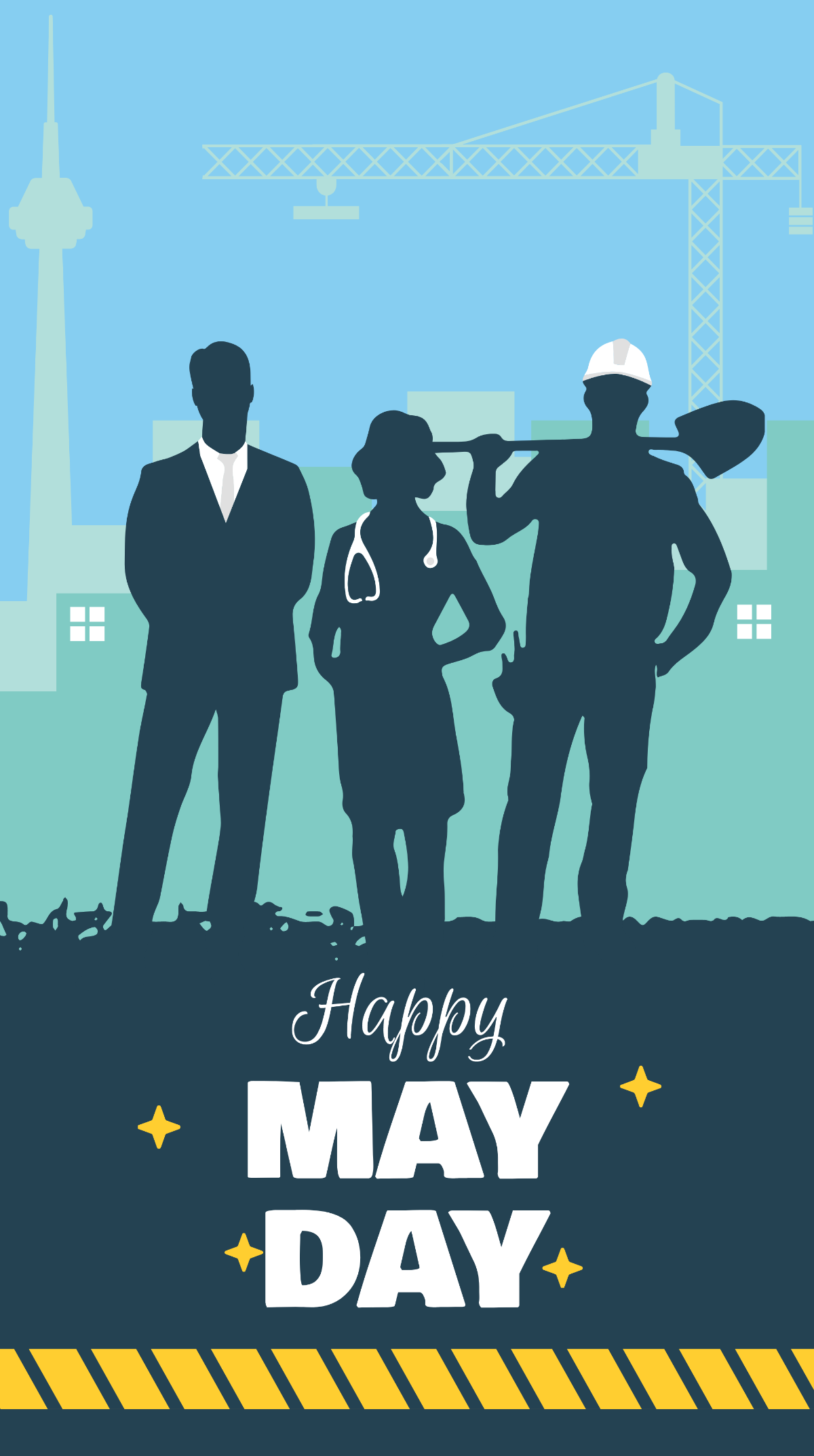 May Day iPhone Background Template